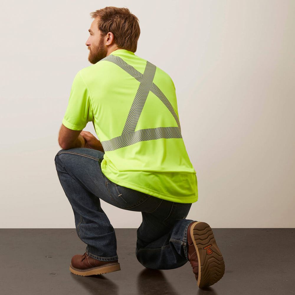 Top Ariat Rebar Hi-Vis ANSI Uomo Gialle | IT578OBGX