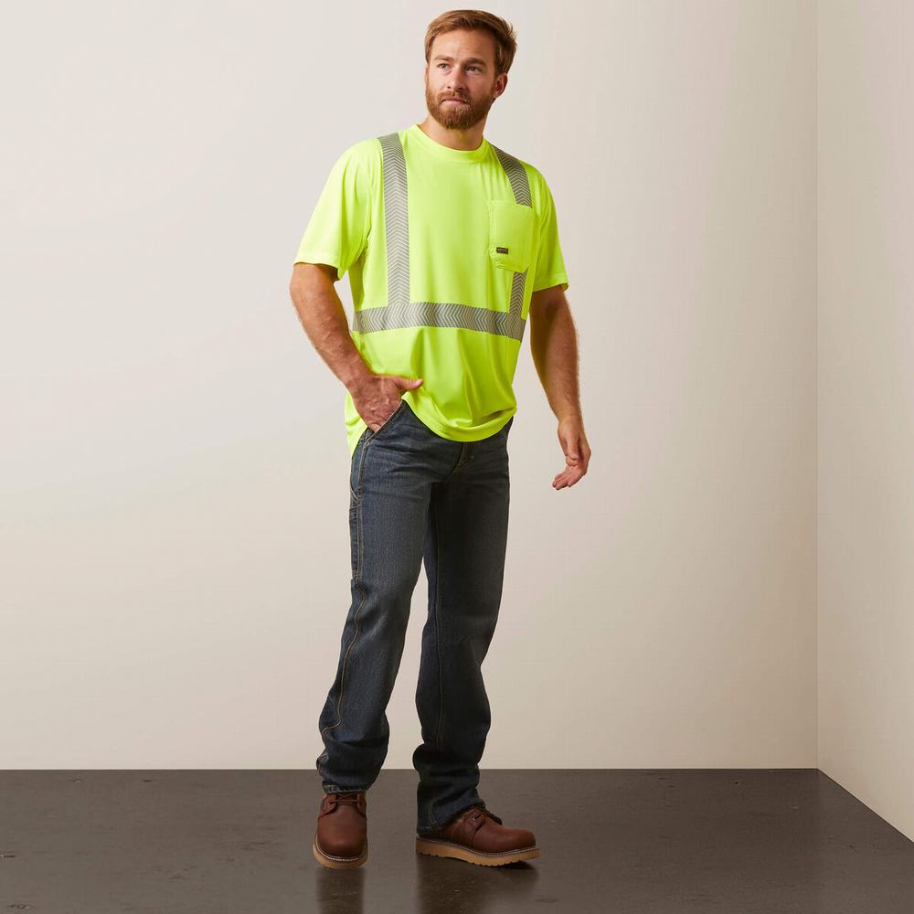 Top Ariat Rebar Hi-Vis ANSI Uomo Gialle | IT578OBGX