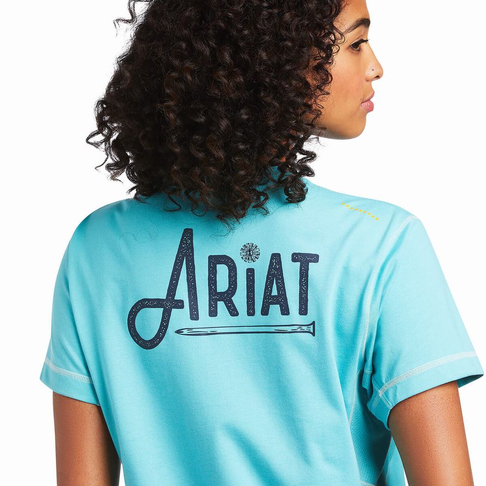 Top Ariat Rebar Workman Grafica Logo Donna Colorate | IT760JVLS