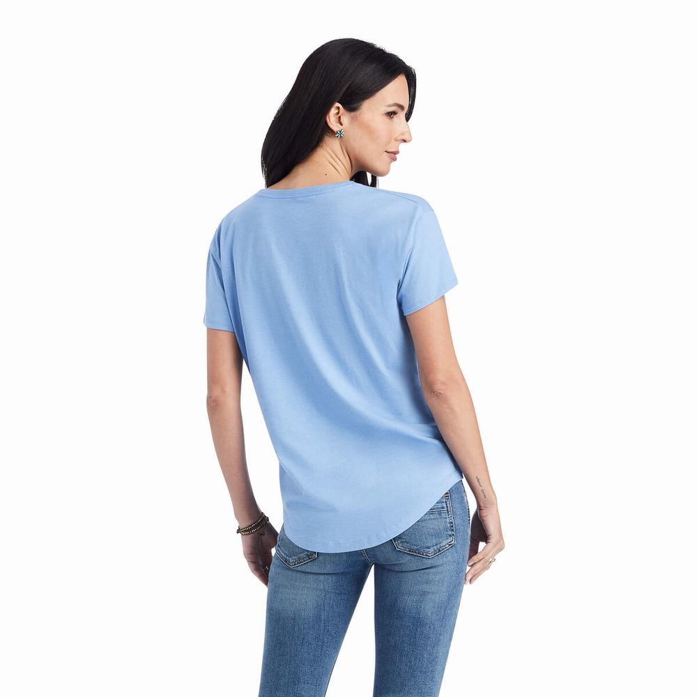 Top Ariat Sunset Arc Donna Blu | IT703HRYQ