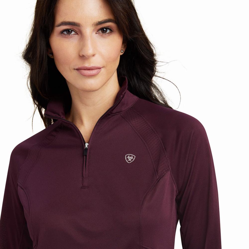 Top Ariat Sunstopper 2.0 1/4 Zip Donna Colorate | IT795CNTH