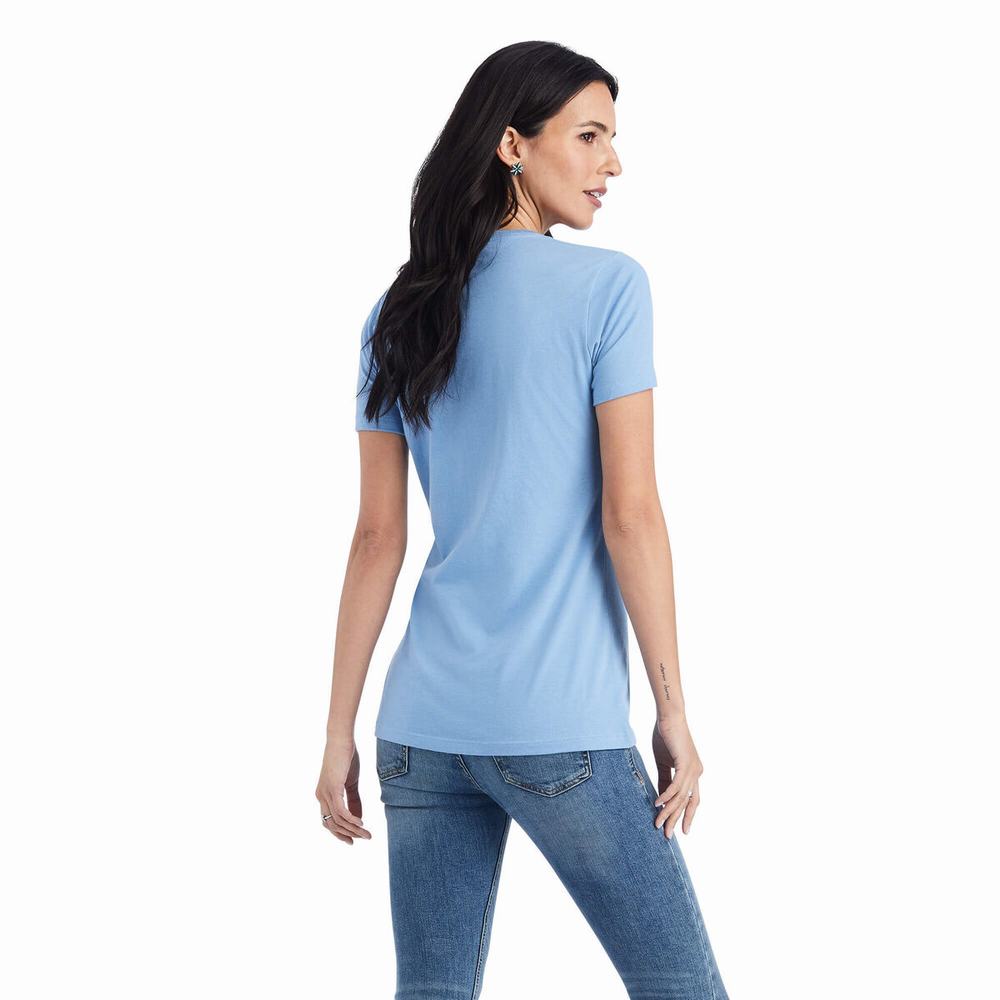 Top Ariat Wild Heart Donna Blu Chiaro | IT670SGIA