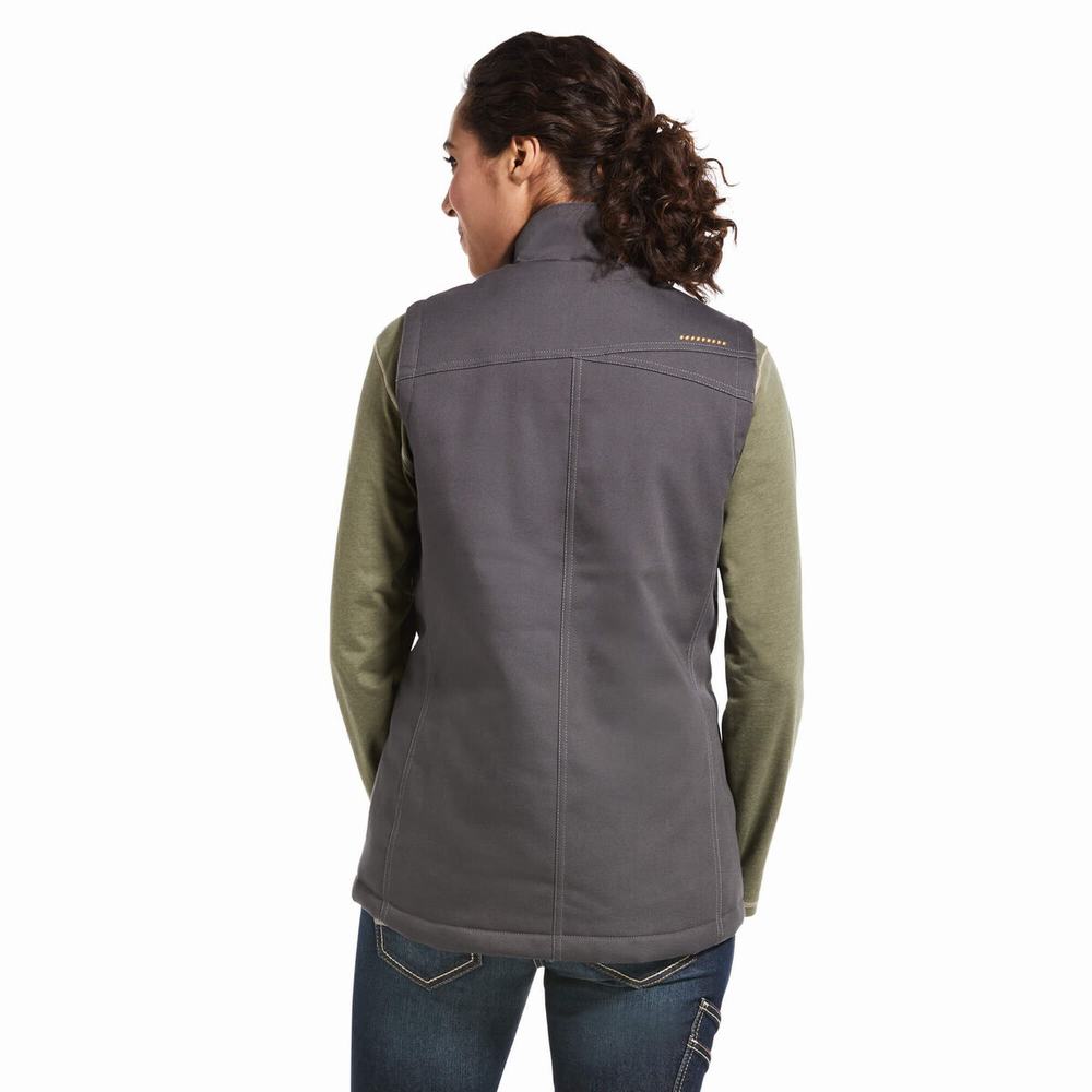 Vests Ariat Rebar DuraCanvas Insulated Donna Grigie | IT869UOFD