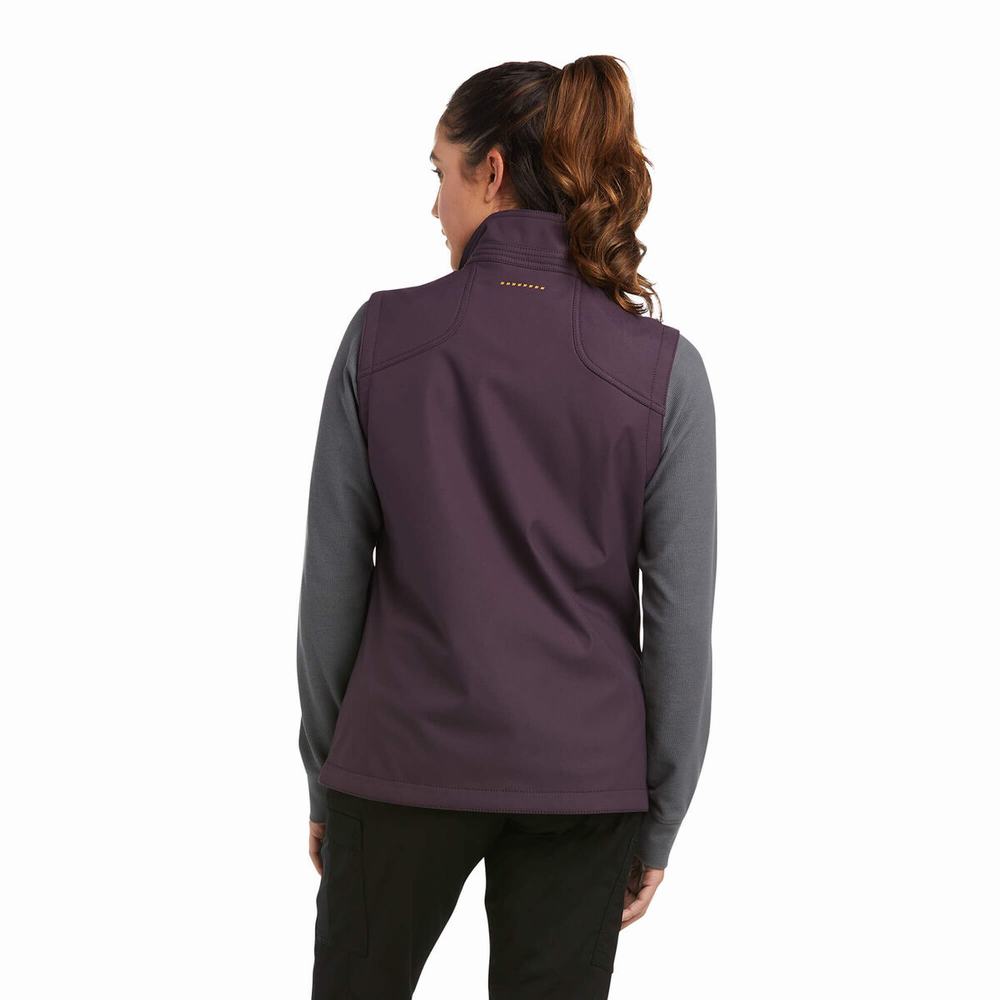 Vests Ariat Rebar Stretch Tela Softshell Donna Viola | IT180JLUS