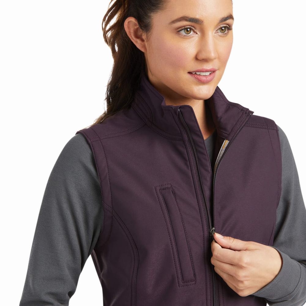 Vests Ariat Rebar Stretch Tela Softshell Donna Viola | IT180JLUS