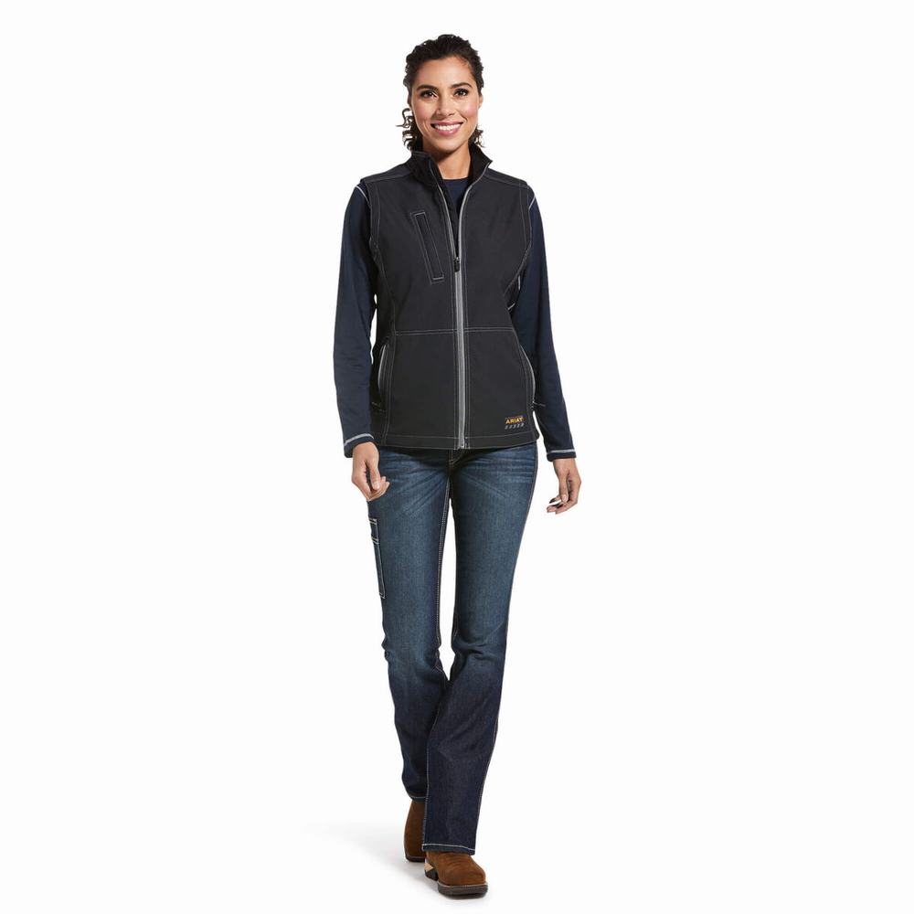 Vests Ariat Rebar Stretch Tela Softshell Donna Nere | IT821SVIH